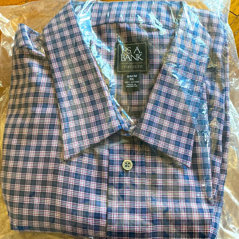 Jos. A. Bank Traveler Slim Fit XXL Long Sleeve Dress Shirt